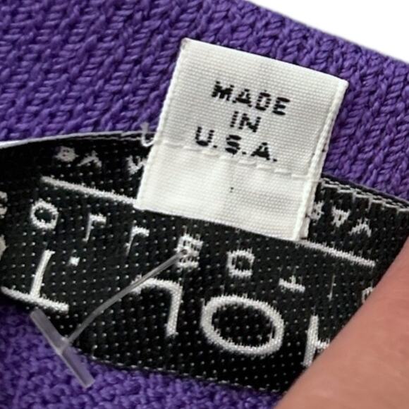 St. John Collection Santana Knit Pull-On Mini Skirt Womens 14 Purple Made in USA - Picture 4 of 4